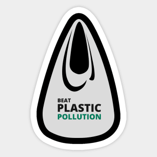 'Beat Plastic Pollution' Environment Awareness Shirt Sticker